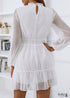 Minivestido bohemio de encaje blanco Valerie